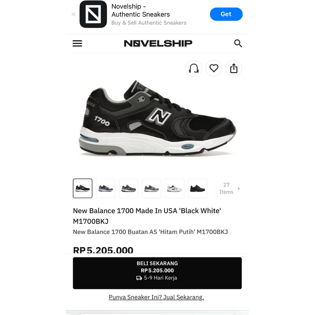 New balance M1700BKJ USA