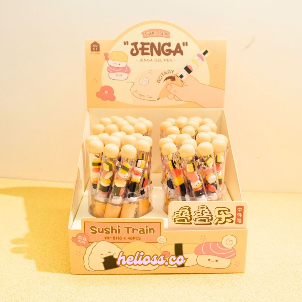 

PULPEN GEL JENGA SUSHI BOLPEN PENA GEL PULPEN JENGA SUSHI GEL PEN PUTAR SUSHI JENGA PULPEN KACA ISI SUSHI LUCU TERMURAH HELIOS.CO