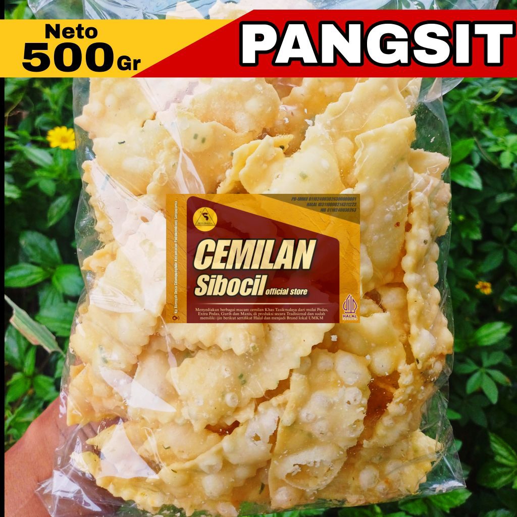 

KERIPIK BAWANG 500Gr pangsit Keripik Pangsit Bawang cemilan jajanan viral khas tasikmalaya