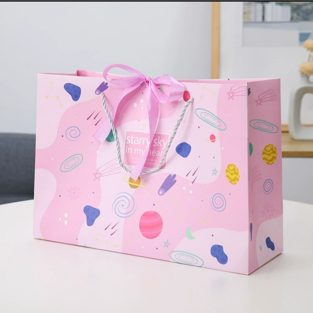 

BIRTHDAY PAPERBAG TAS KADO ULTAH STAR PEMBUNGKUS HAMPERS SOUVENIR GOODIEBAG