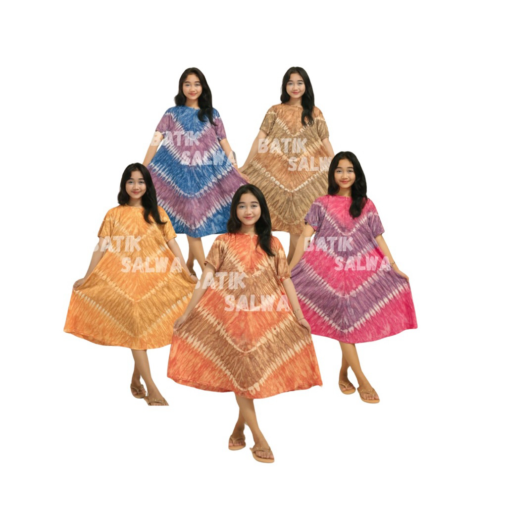 DASTER TIE DYE PAYUNG MODEL ZIPPER (busui friendly) motif V Standar