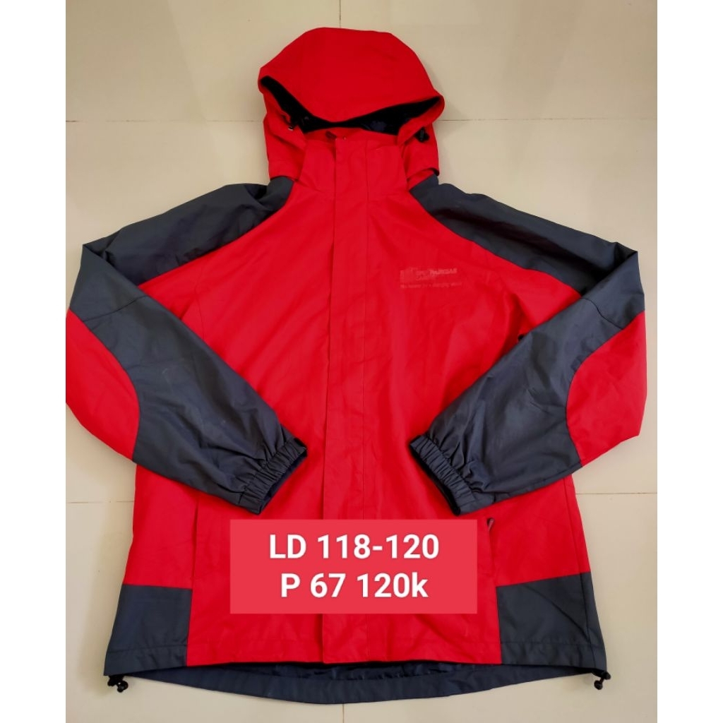 Jaket Parasut Merah Hitam