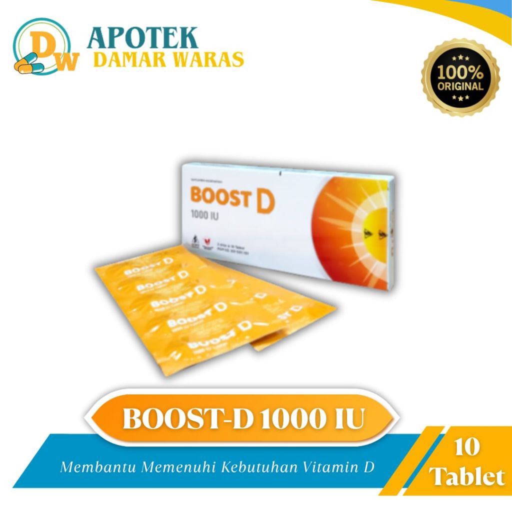 Boost D 1000 IU/ suplemen kesehatan untuk memenuhi kebutuhan vitamin D/VITAMIN TULANG