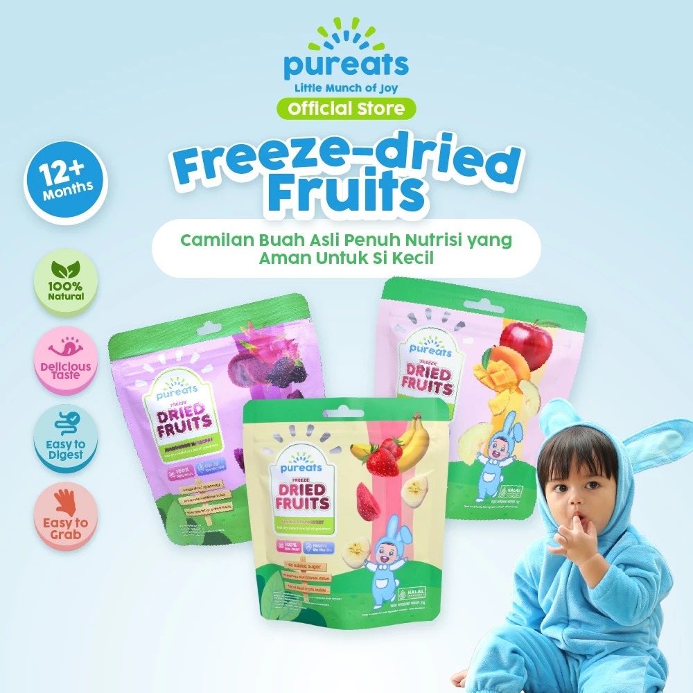 

Pureats Freeze Dried Fruits - Snack Buah Kering Balita