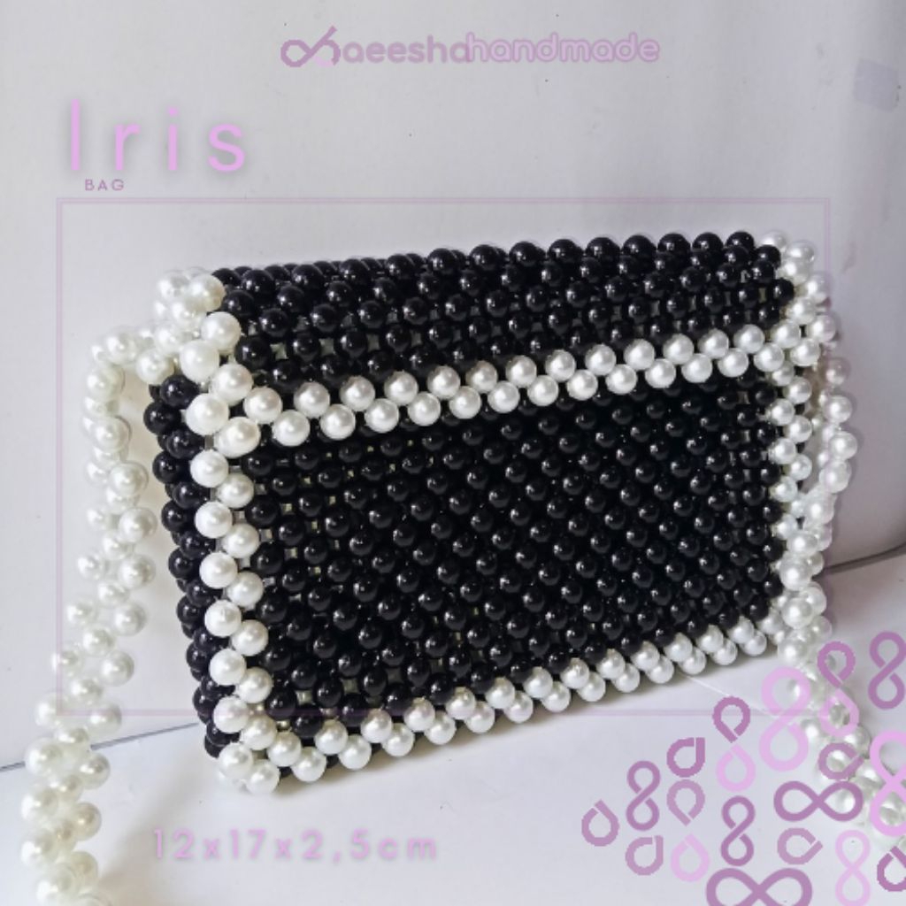 Aeesha- Tas Manik Beaded Bag Mutiara Selempang Tas Pesta Kondangan