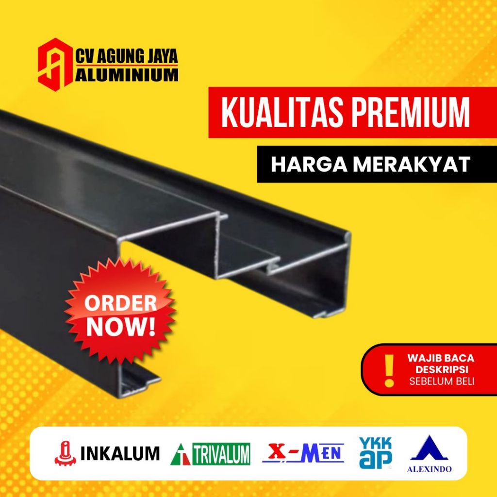 INKALUM ALUMINIUM KUSEN 3 Inch batangan 6 meter