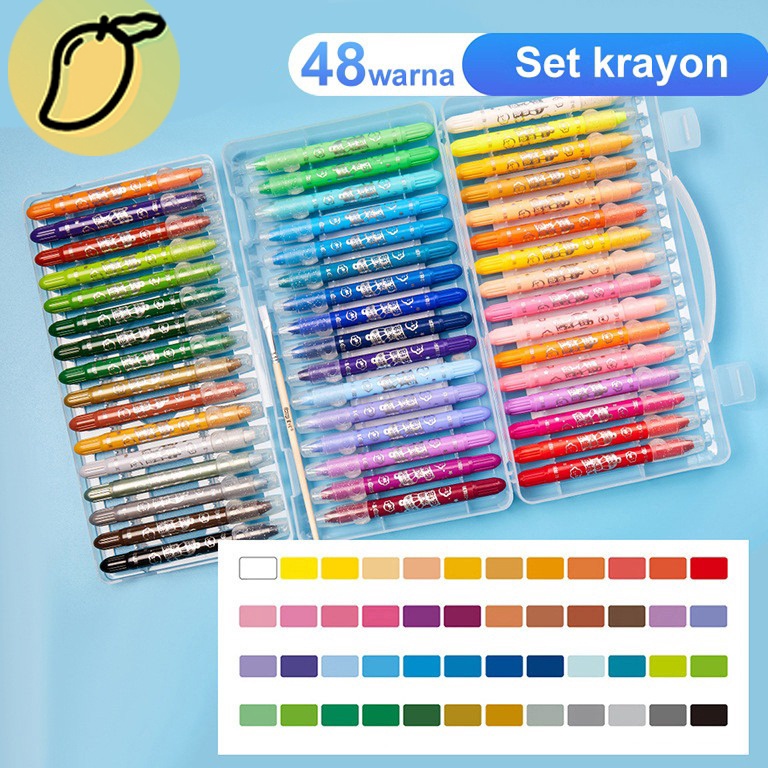 

KODE W64W CRAYON GRASP CRAYON GRASP MATA SEDANG SILKY CRAYON WATER SOLUBLE CRAYON KRAYON WARNA