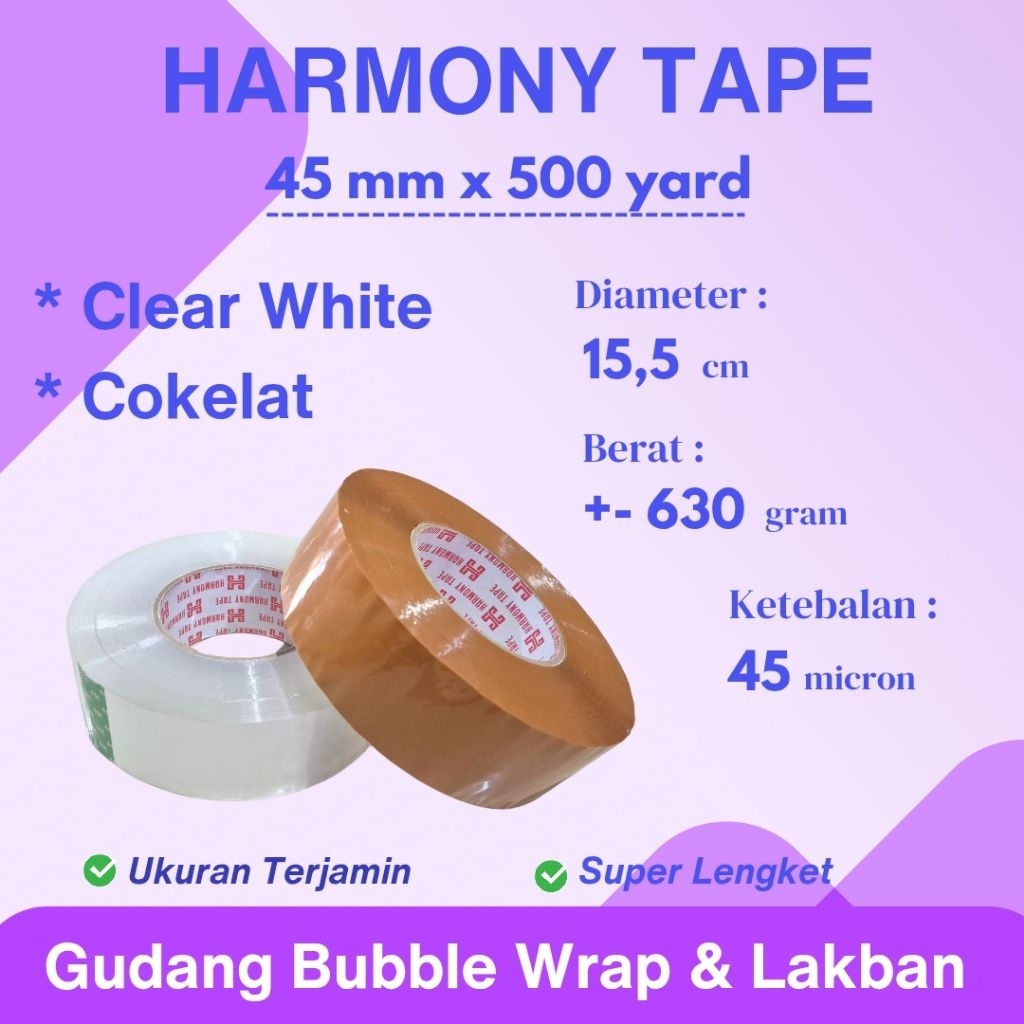 

Lakban Jumbo 45 mm x 500 Yard Bening Cokelat - Super Lengket Ukuran Terjamin