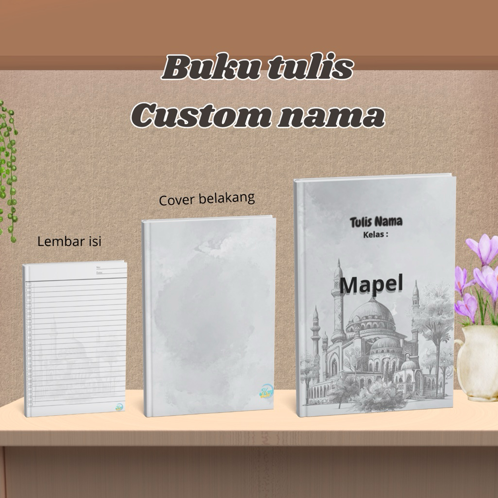 

Buku tulis custom nama