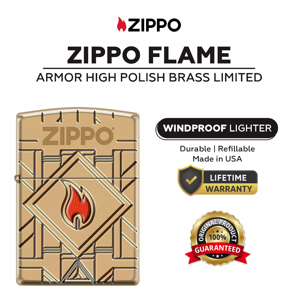 Zippo 1889, Zippo Flame Armor Brass Numbered to 100-Limited