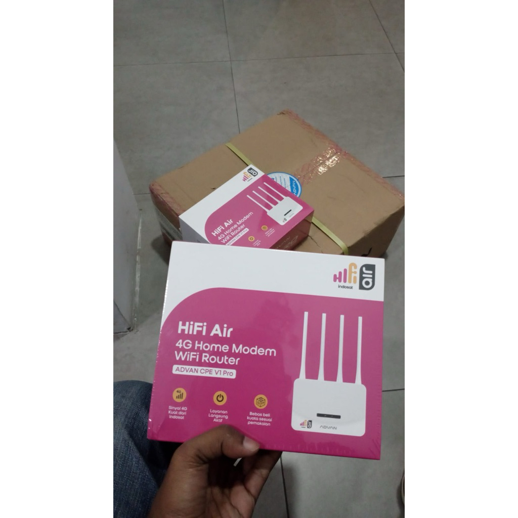 Hifi air indosat ADVAN CPE V1 Pro bisa colok di powerbank Modem gratis kuota  180gb + Wifi + Router 