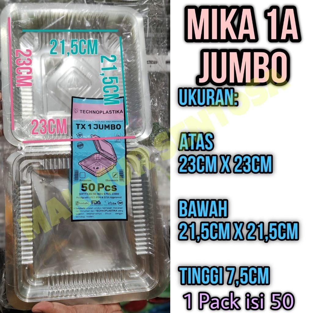 Mika Bolu / Kotak Kue / Mika Makanan / Mika Jumbo 1A Pack Mika Nasi / Mika 1 Jumbo . BACA DESKRIPSI