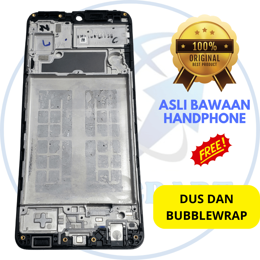 Frame tatakan lcd hp samsung a22 4g - asli original copotan cabutan bawaan