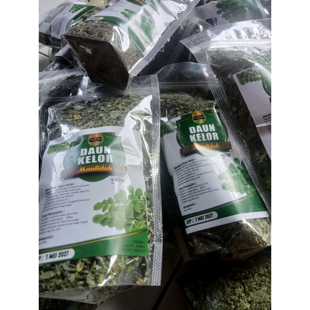 

Paket 5 teh seduh daun kelor/ teh seduh daun kelor 40 gram