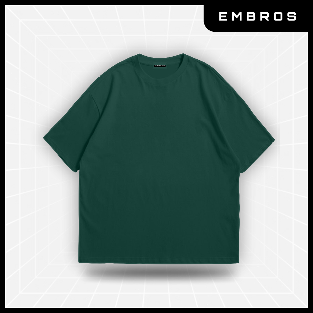 EMBROS - OVERSIZED T-SHIRT - EMERALD GREEN