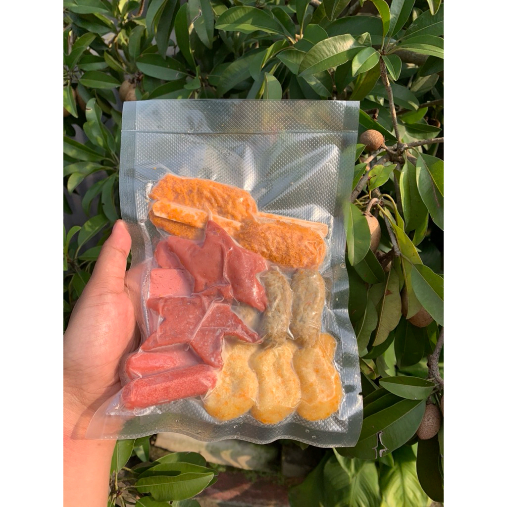 

Paket 1 mix frozen food tempura sosis nuget free saus