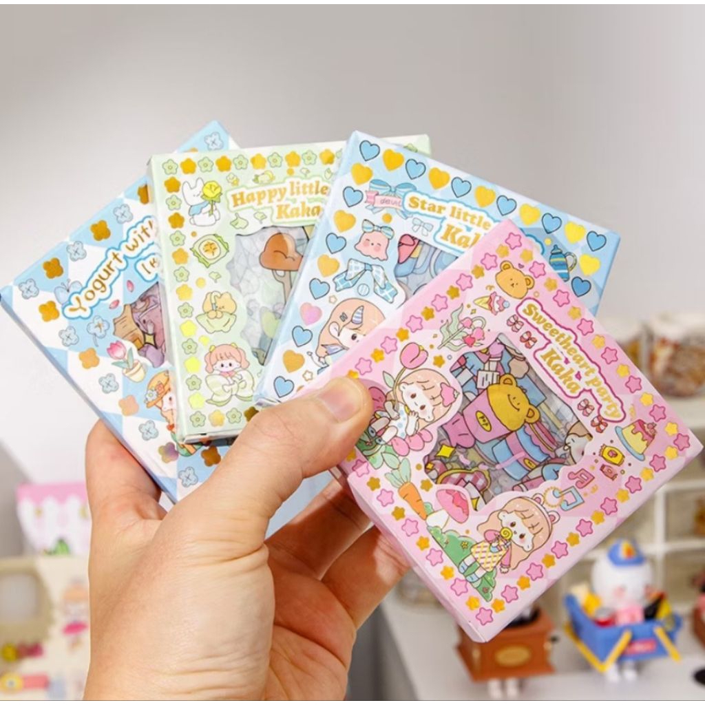 

100 Lembar Stiker Motif Kartun Korea Lucu Anti Air Dekorasi Handbook Scrapbook DIY