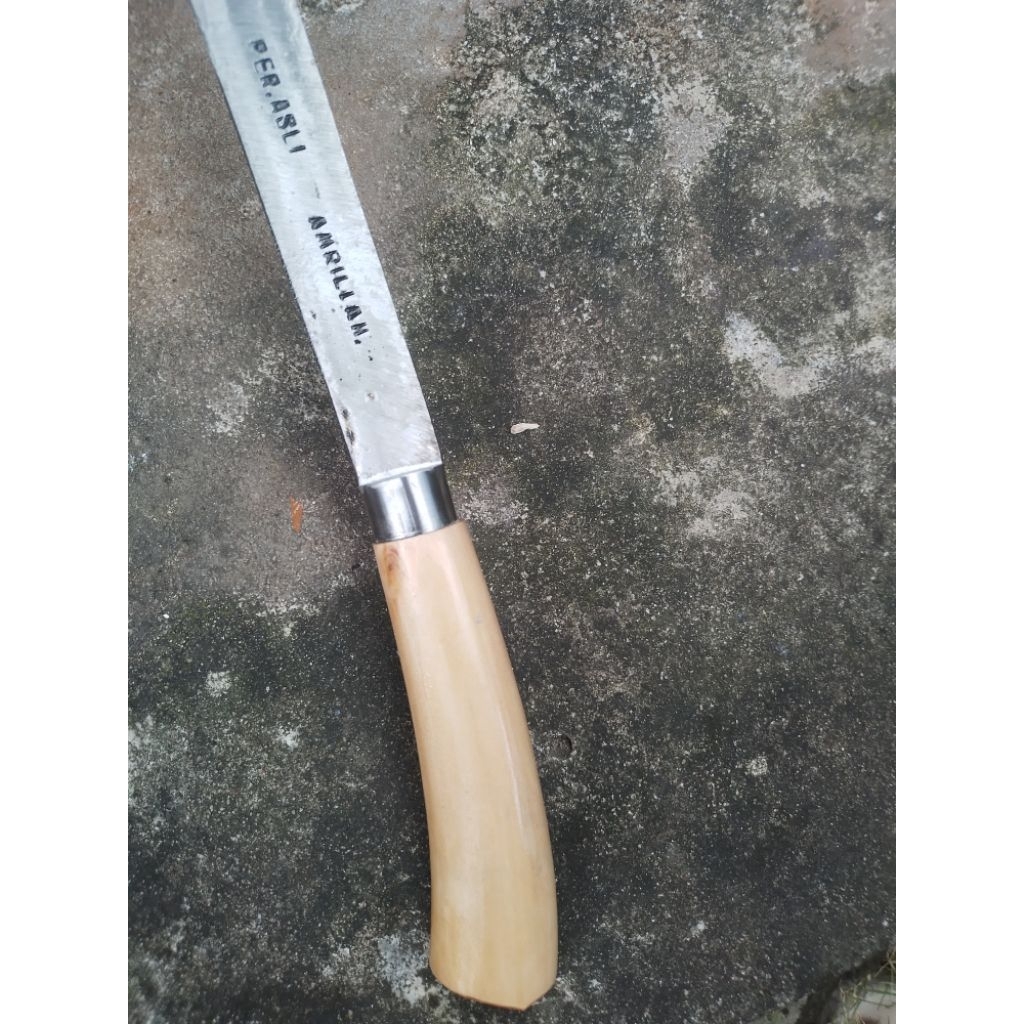 pisau seset cap garpu panjang 70cm gagang kayu