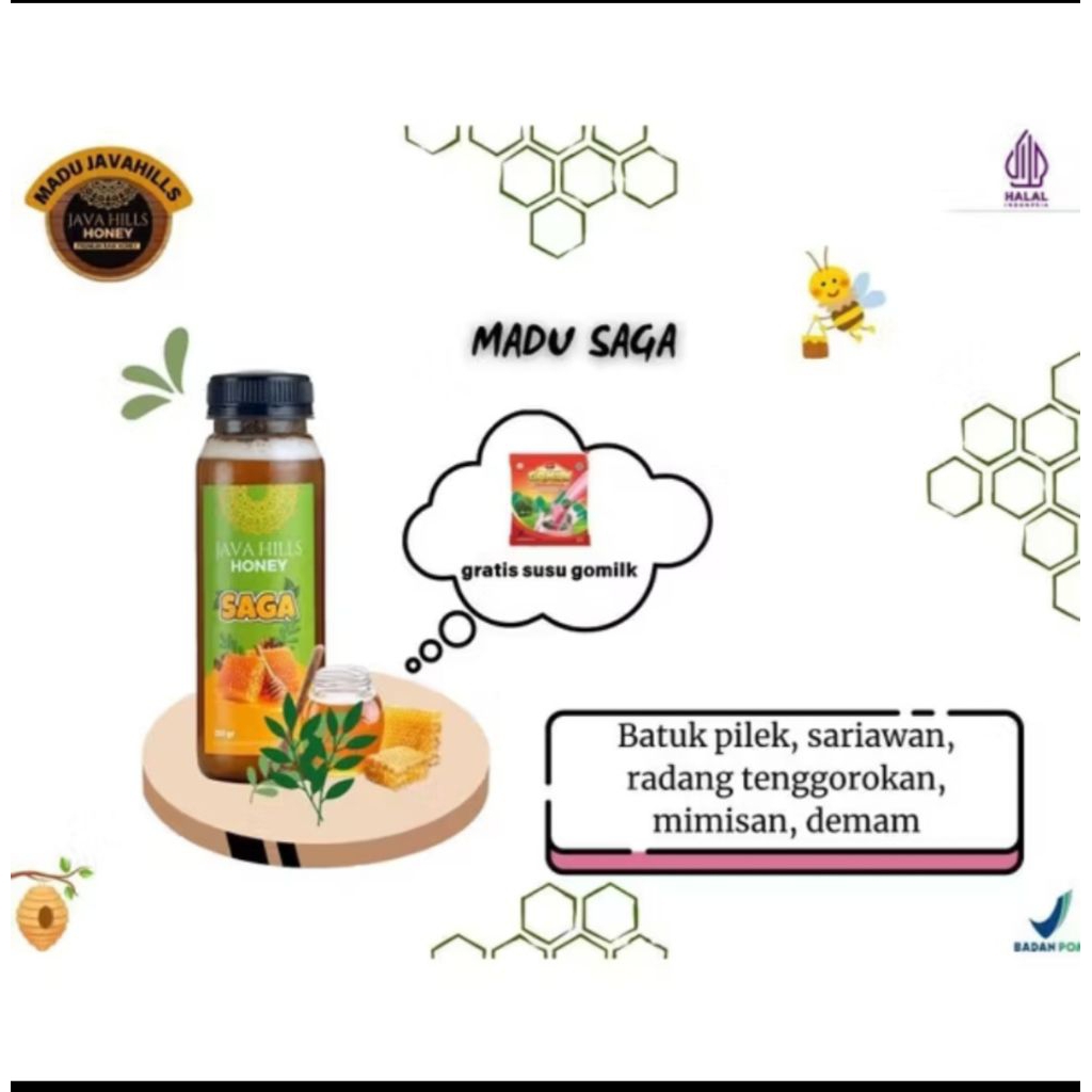 

MADU SAGA JAVAHILLS HONEY 320g/Madu Herbal 100% Asli