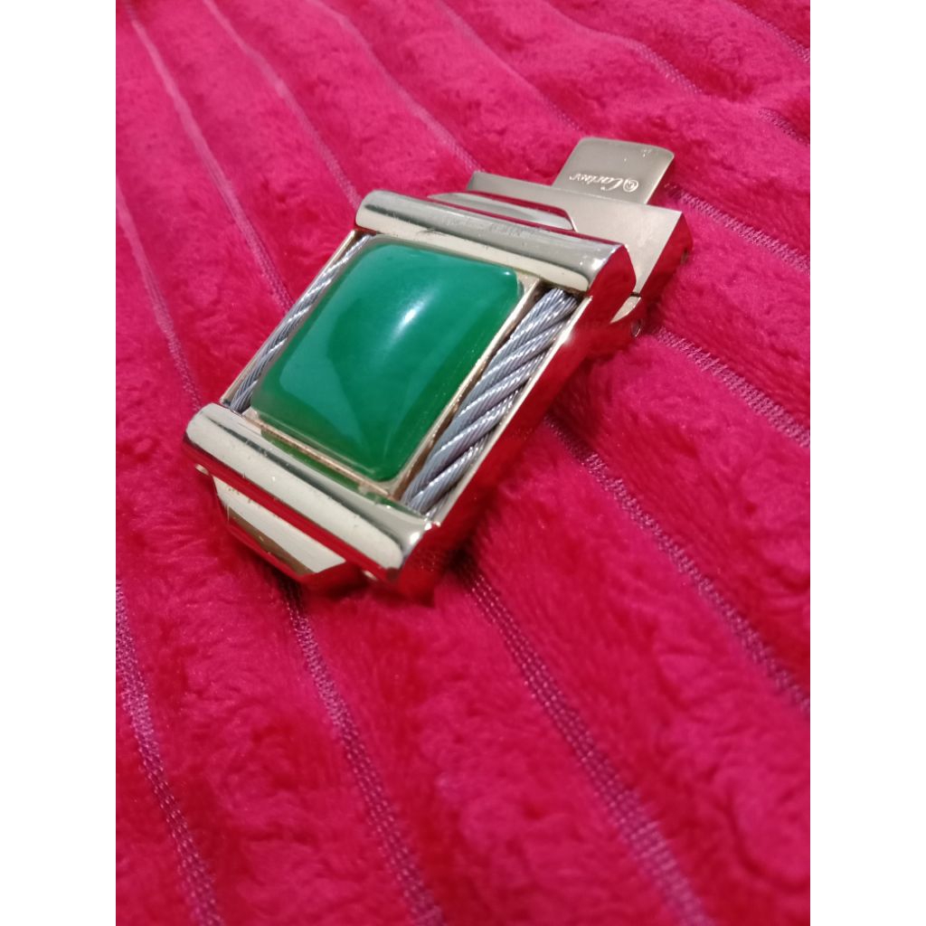 Preloved buckle/gesper Cartier giok .