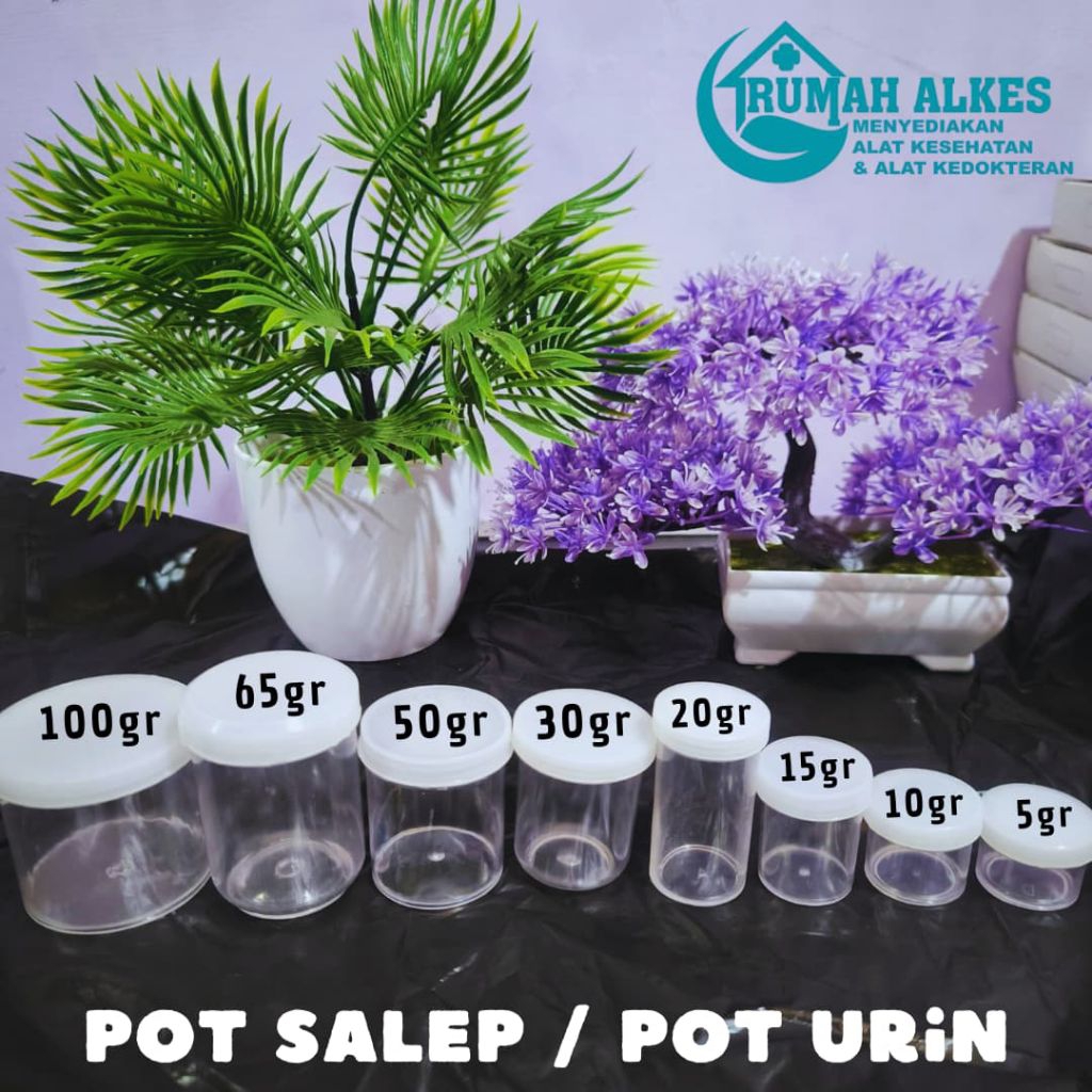 Pot Urine / Pot Salep / Pot Cream Ukuran 5cc, 10cc, 15cc, 20cc, 30cc,  50cc, 65cc, 100cc (ECER)