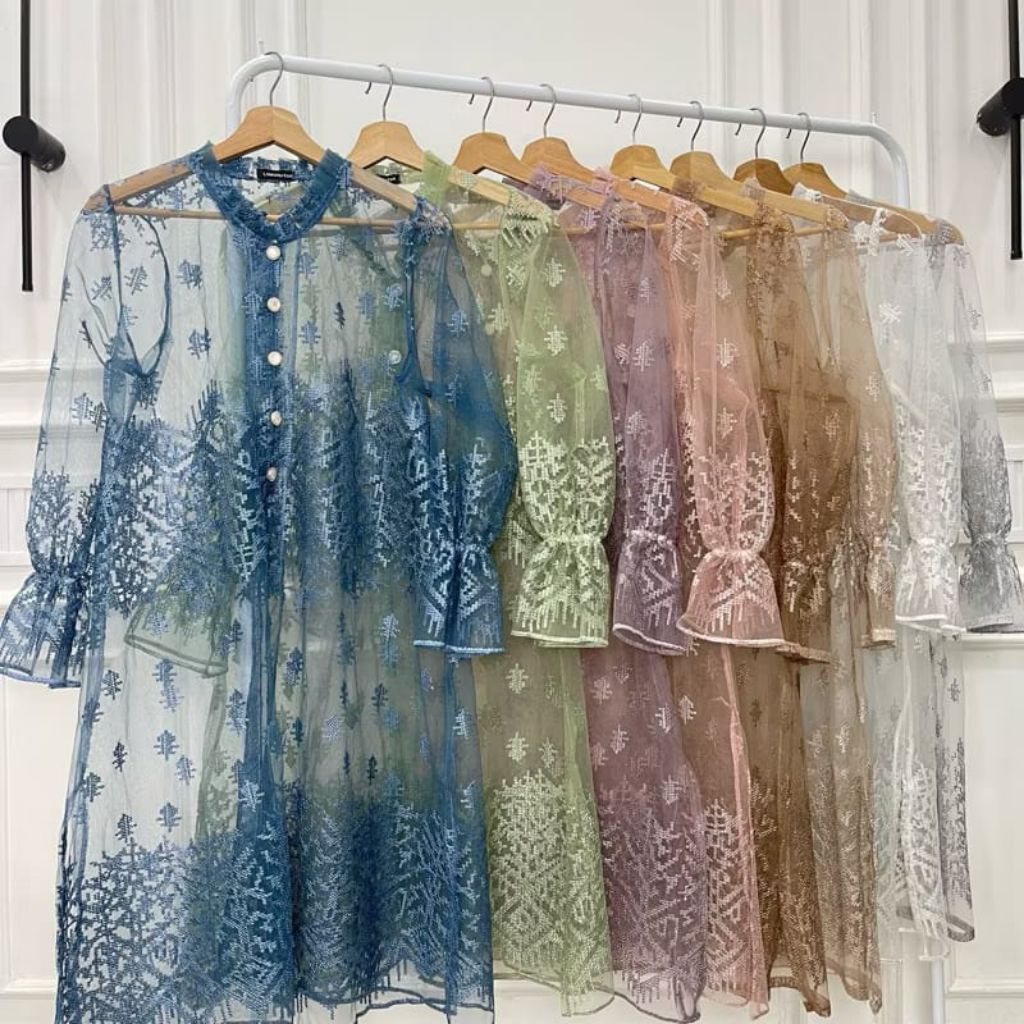 Outer Tunik Brokat/Tunik Brokat Kondangan/Outer Brokat Terbaru