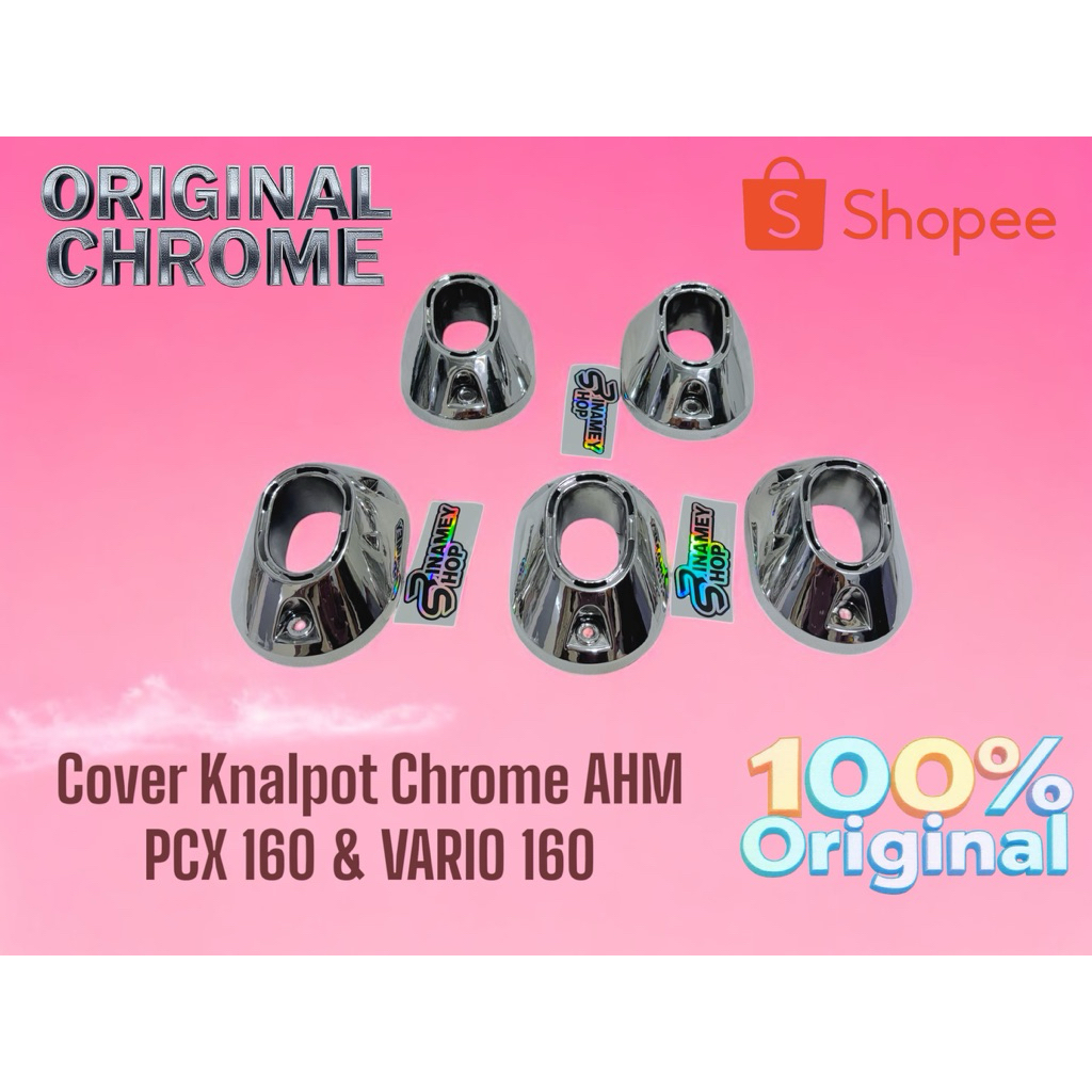 Cover Knalpot AHM Chrome PCX 160 & VARIO 160
