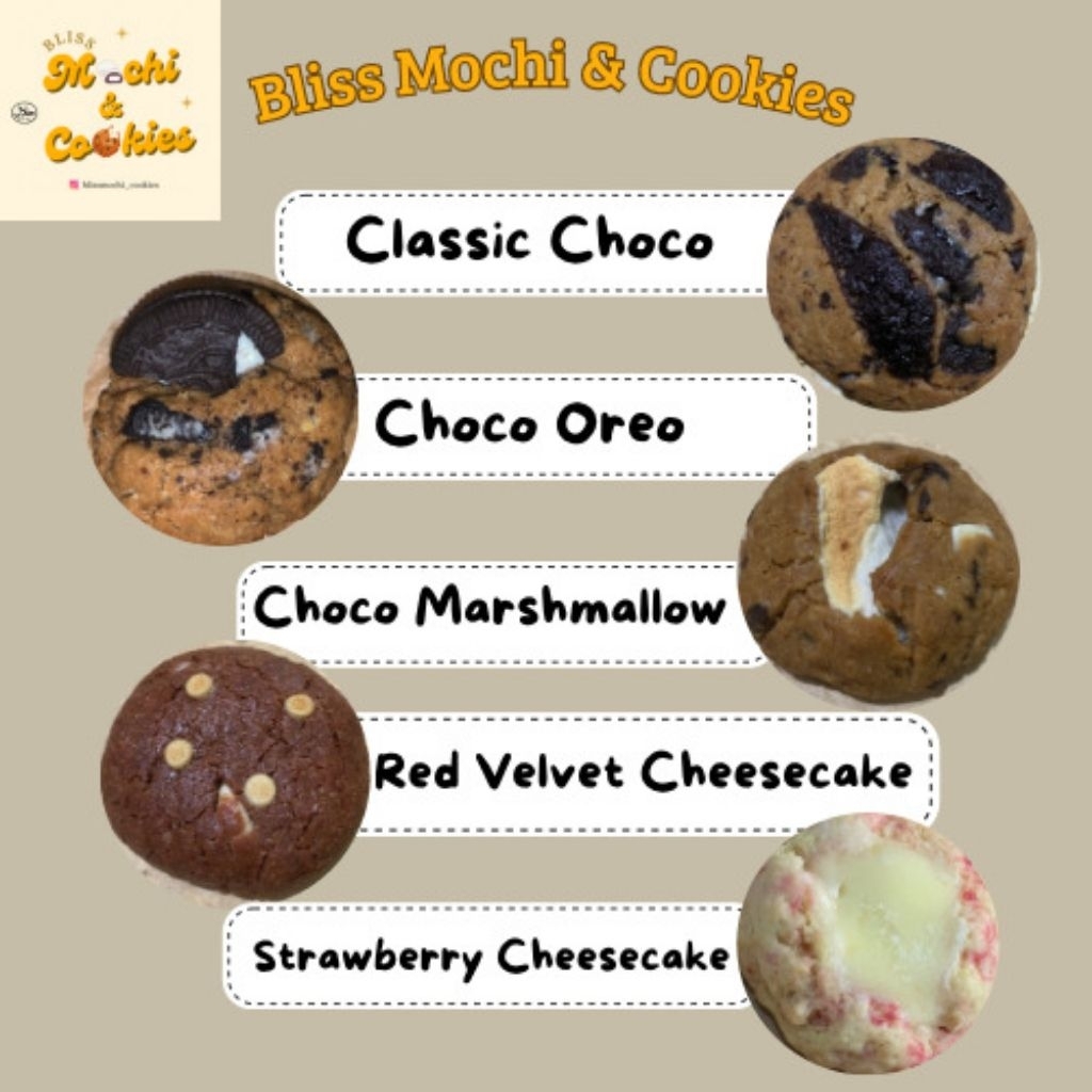 

Soft Baked Cookies 50gr | Marshmallow Cookies| Red Velvet Cheesecake dll| Min Order 4 Pcs