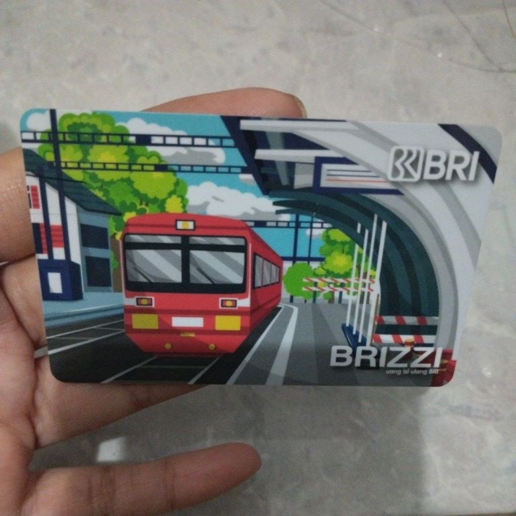 Brizzi bank BRI original e-toll kartu kereta gambar krl