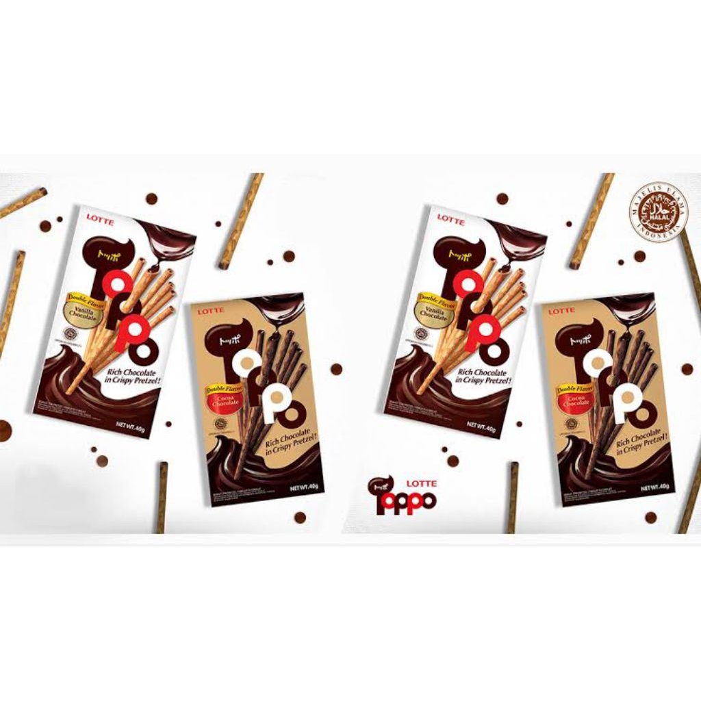 

LOTTE TOPPO STICK 17GR (ISI 12 SACHET)