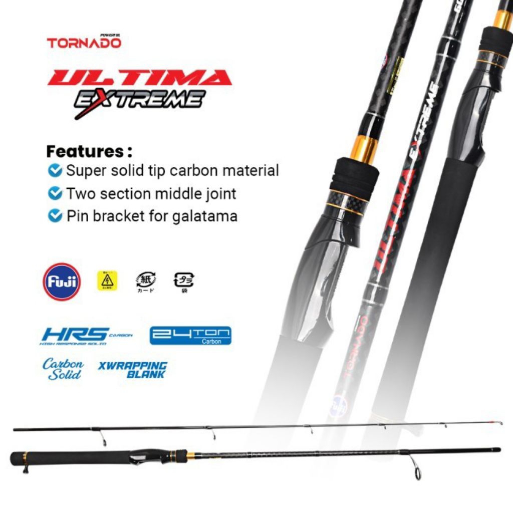 Joran Sambung 2 Tornado Ultima Extreme 602 10-20lb High Response Carbon