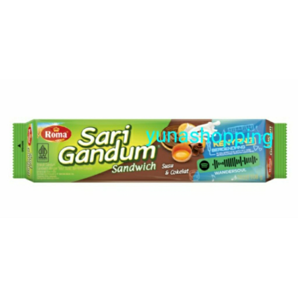 

Roma Sari gandum sandwich susu dan coklat 108g
