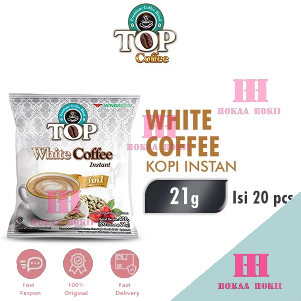 

Top Coffee Kopi Instan White Pack 21 gr isi 20 pcs