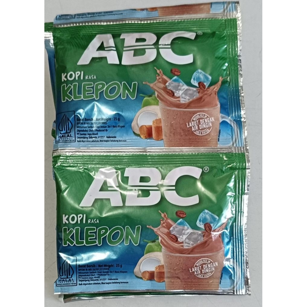 

ABC Klepon 1 renteng/renceng isi 10 sachet / Toko Berkah Kwangsan