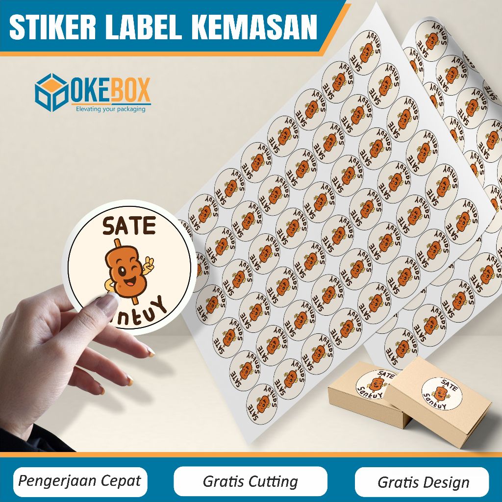 

Sticker stiker setiker label makanan custom harga murah aesthetic jualan kecil keren stiker vinyl transparan sv 07