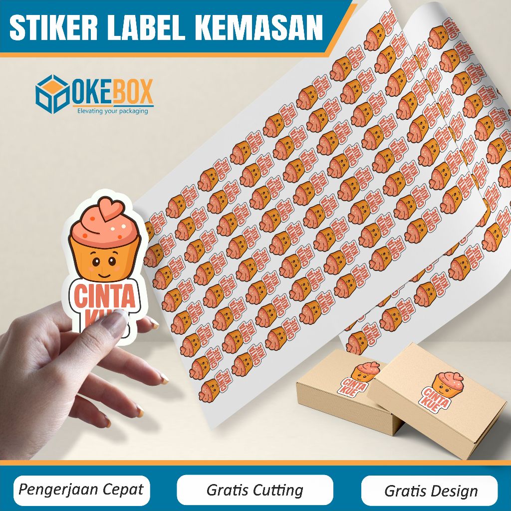 

Sticker stiker setiker label makanan custom harga murah aesthetic jualan kecil keren stiker vinyl transparan sv 13