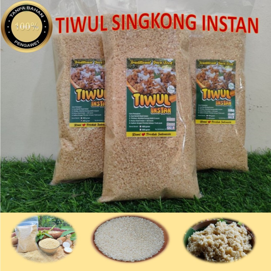 

Oyek Nasi Singkong 1kg Tiwul Instan Pulen