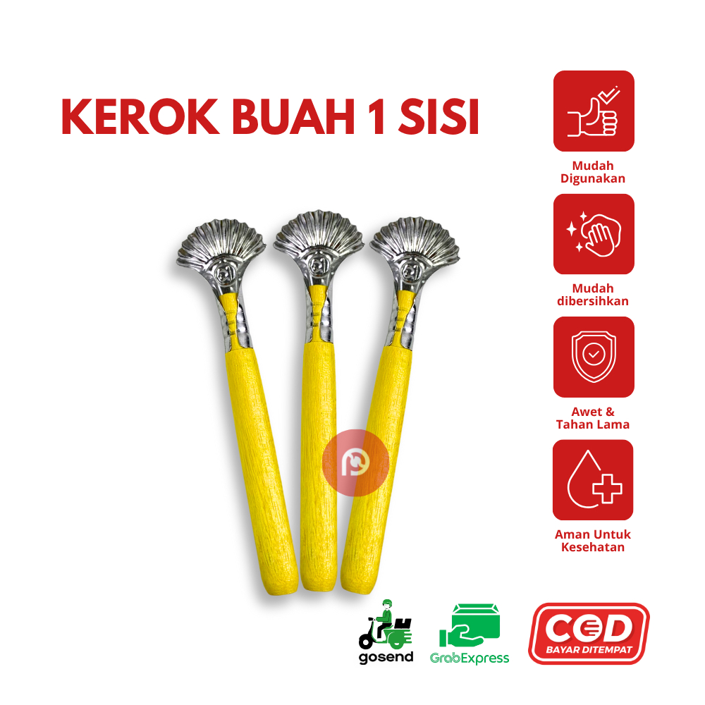 Kerok Buah 1 Sisi  Stainless Steel Tajam Serbaguna | Kerok Jelly Agar - Agar | Alat Serut Degan