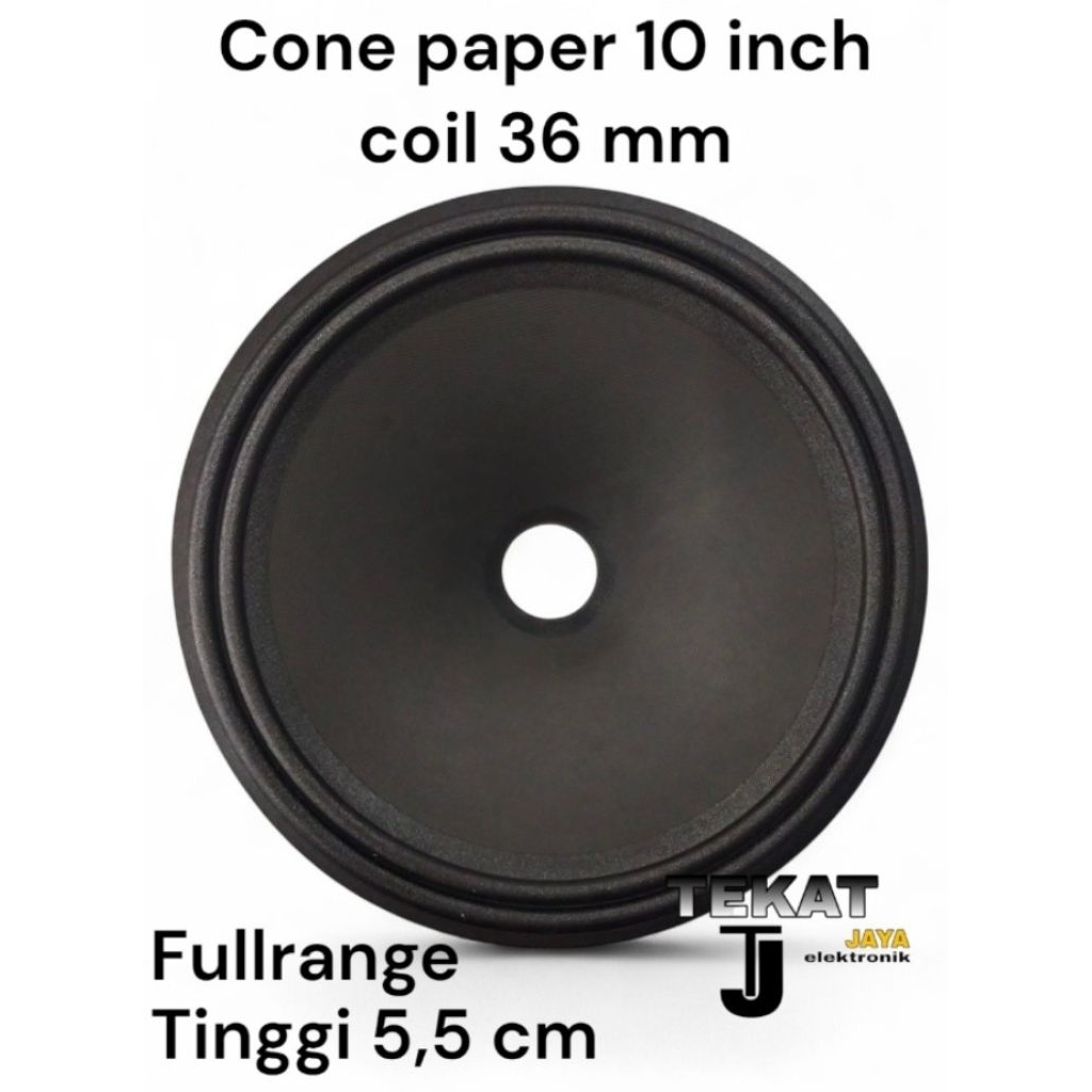 daun konus universal cone paper kertas speaker 10 in ACR rrt 10 inch fullrange lubang coil 36 mm