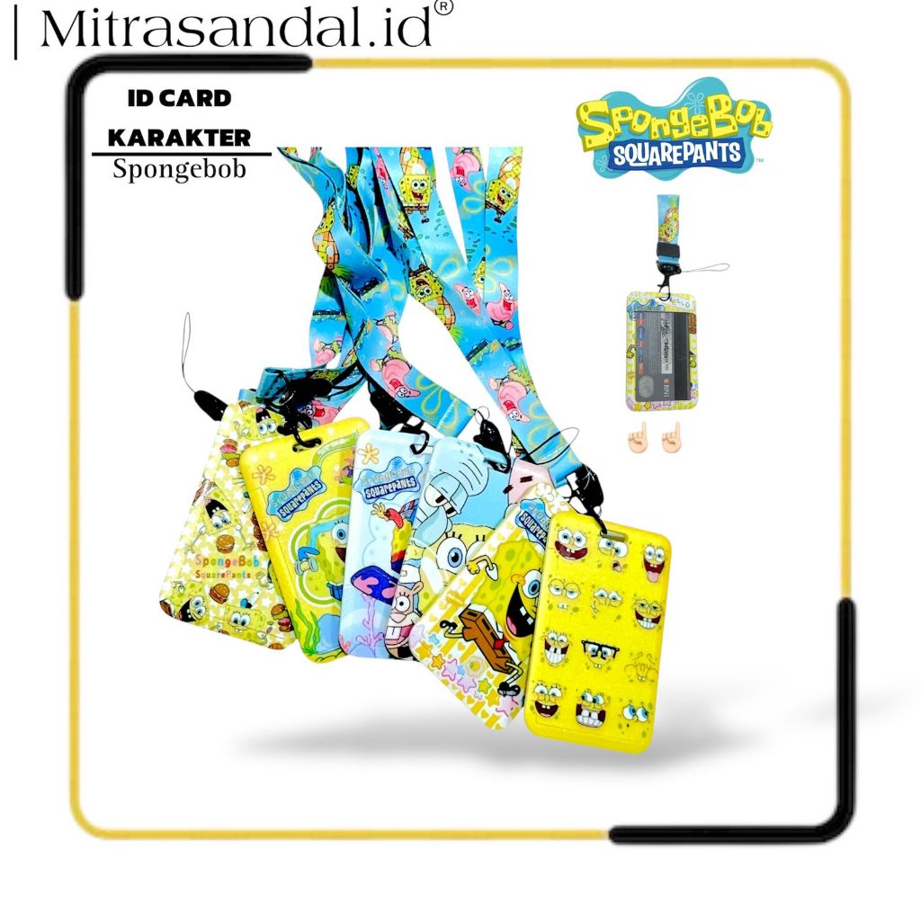 

MS - Id Card Holder Karakter | Tali Gantungan Name Tag | Tempat Kartu Photocard | Name Tag Lanyard Karakter Spongebob