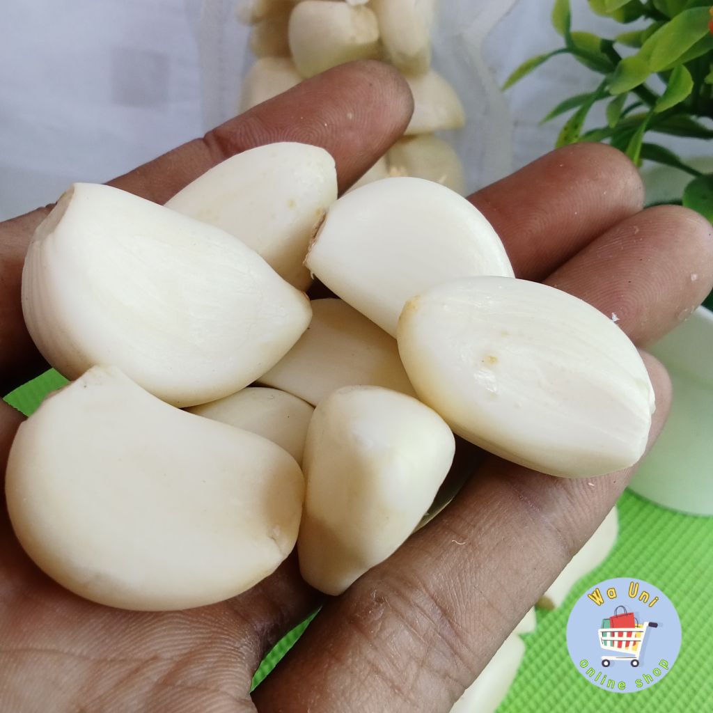 

bawang putih kupas 250 gr - bumbu dapur - rempah - herbal