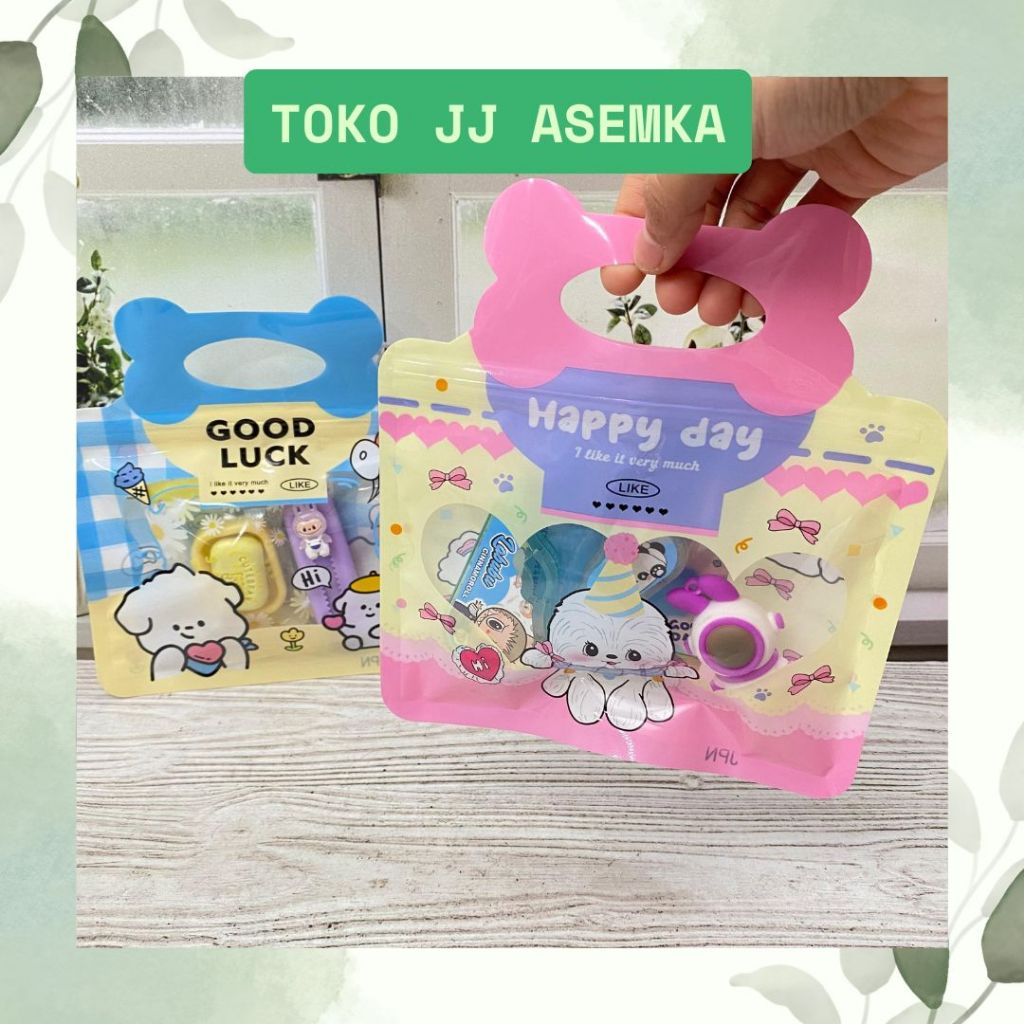 

ZIPPER BENTUK TAS JINJING DOG ANJING GOOD LUCK ZIP LOCK PLASTIK BINGKISAN MURAH COD