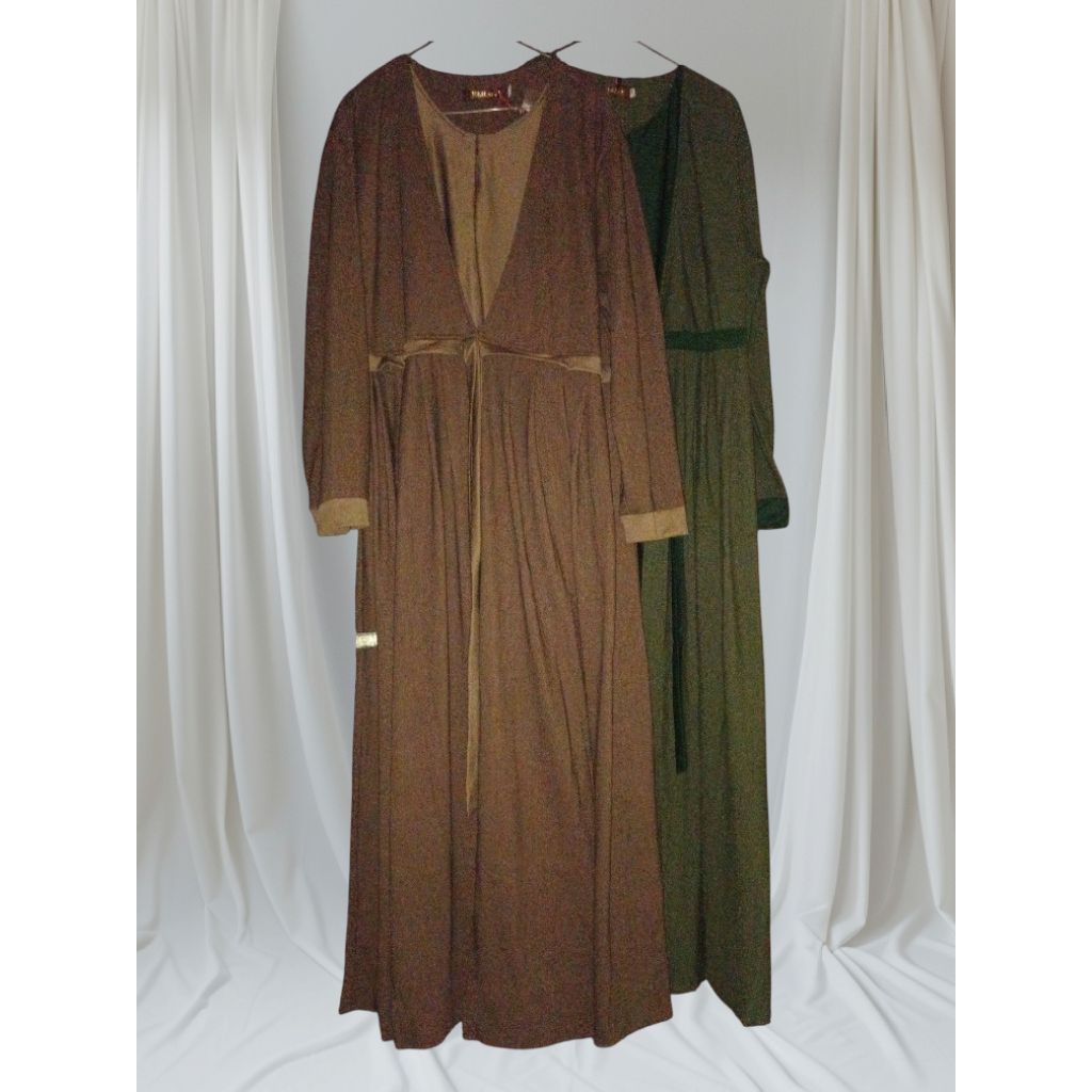 gamis buka tutup knit tebal berat Yamada premium modern