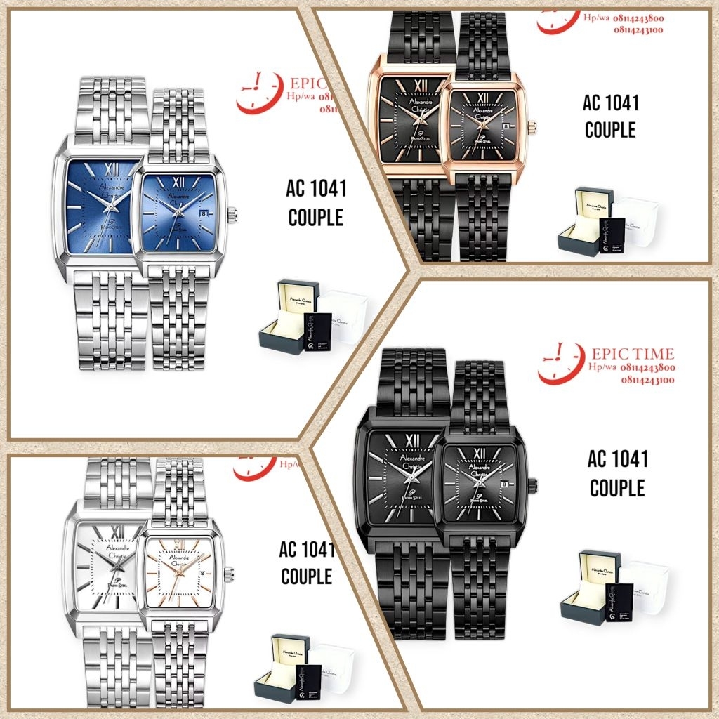 Jam Tangan Couple Alexandre Christie Primo 1041 AC1041 AC 1041 AC Couple