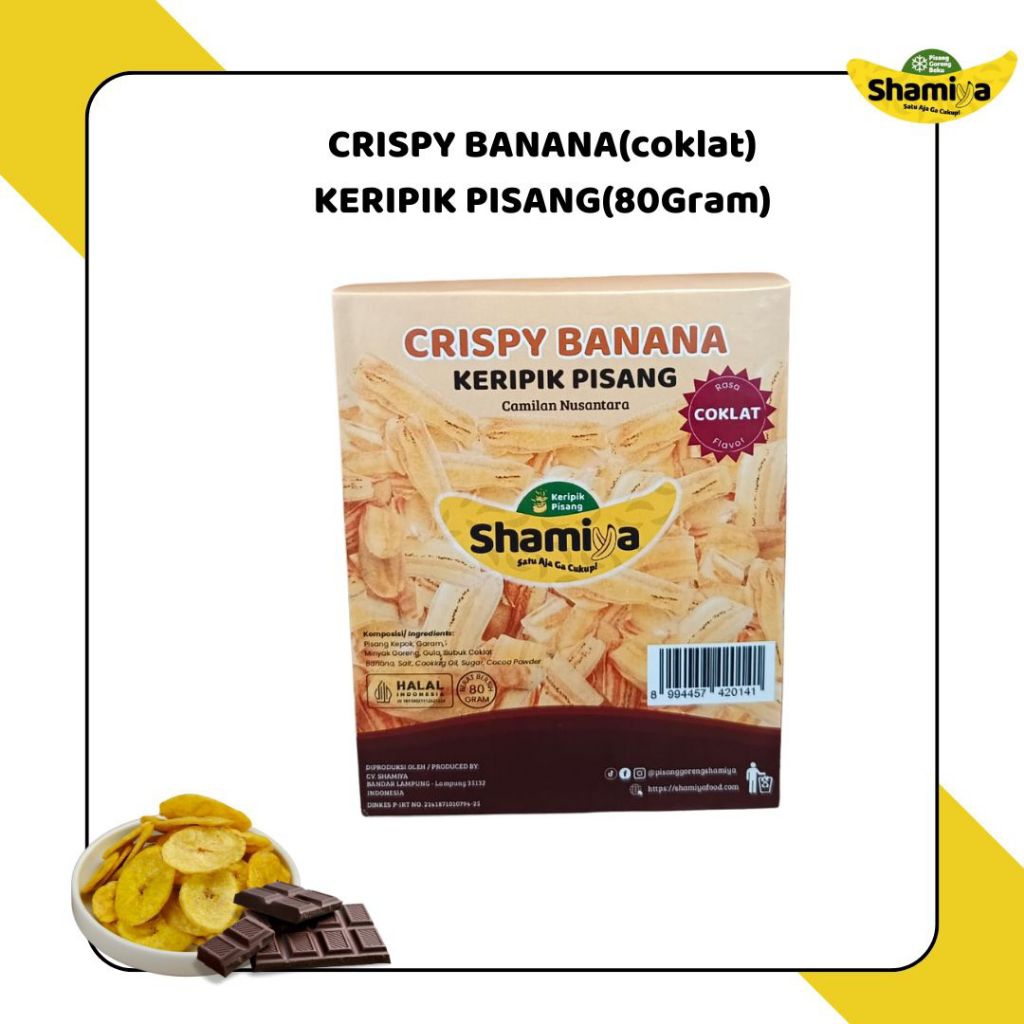

crispy banana coklat 80 Gram-OFFICIAL SHAMIYA