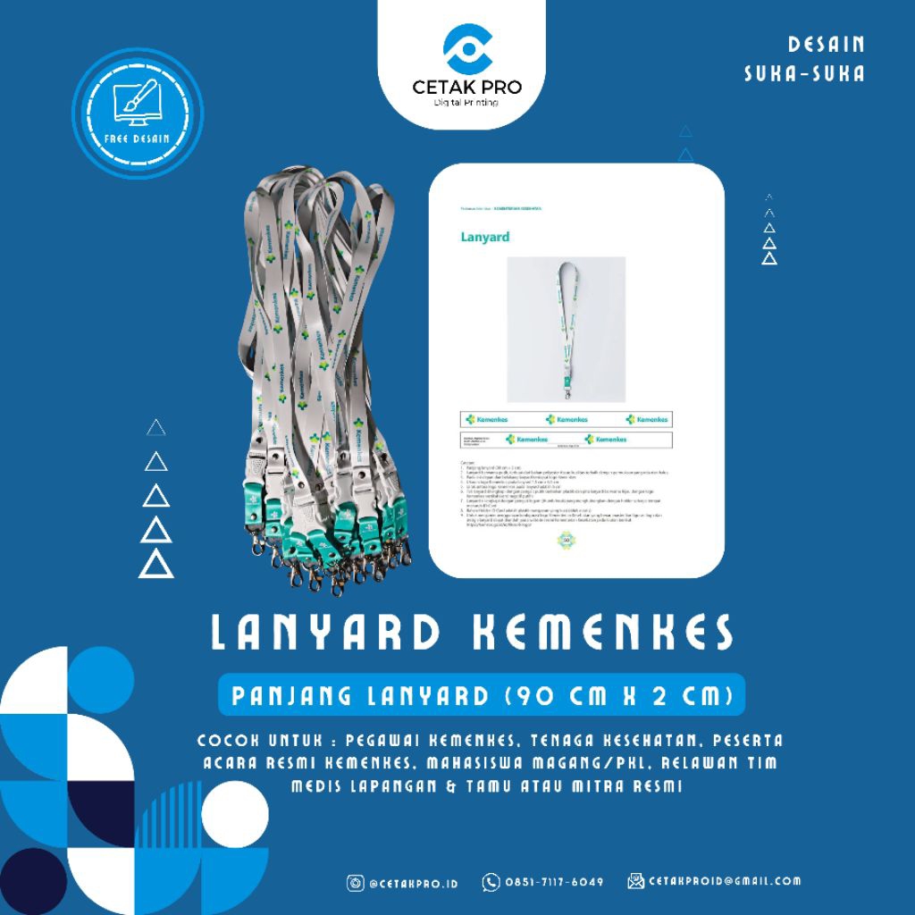 

Lanyard Resmi Kemenkes Pegawai CPNS/PNS/PPPK/BLU/KONTRAK
