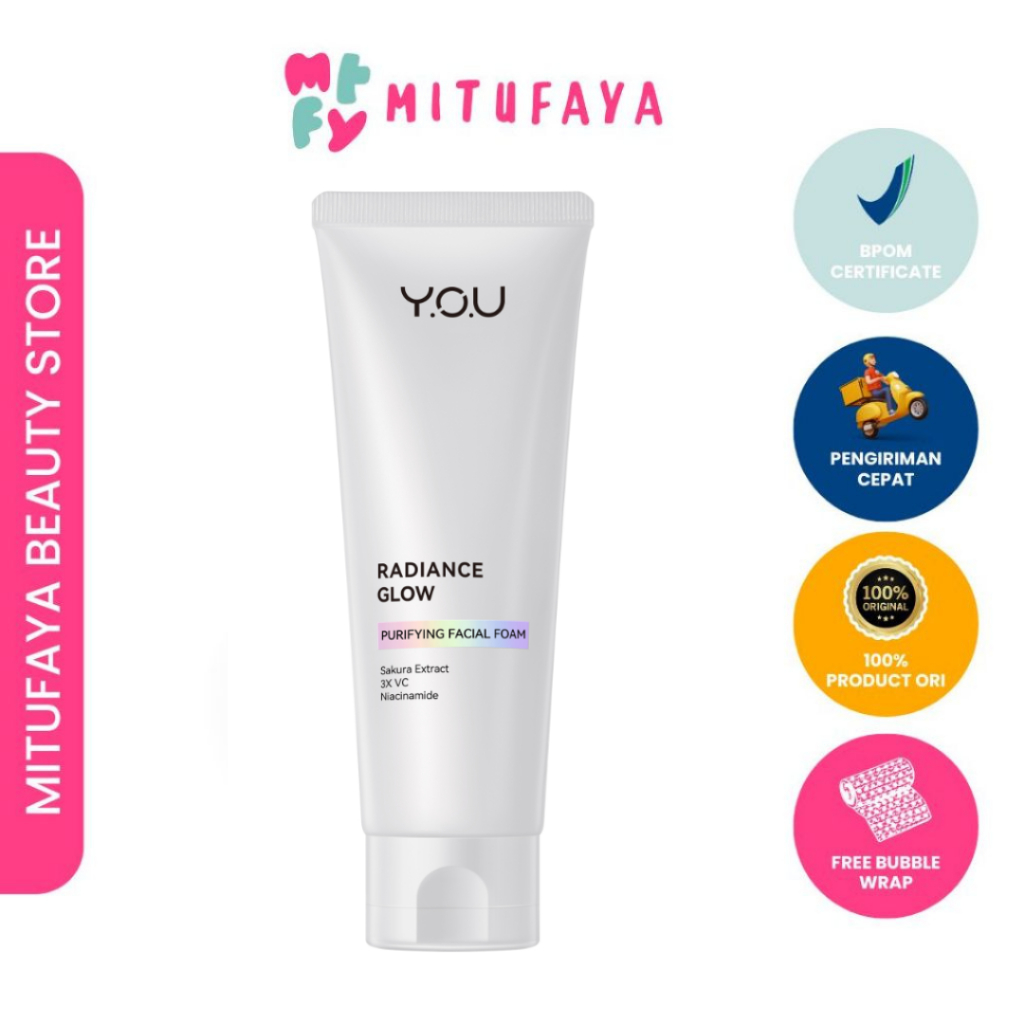 ❀ MITUFAYA ❀ Y.O.U YOU Radiance Glow Purifying Facial Foam 100gr | Cleanser Sabun Cuci Muka Melembab