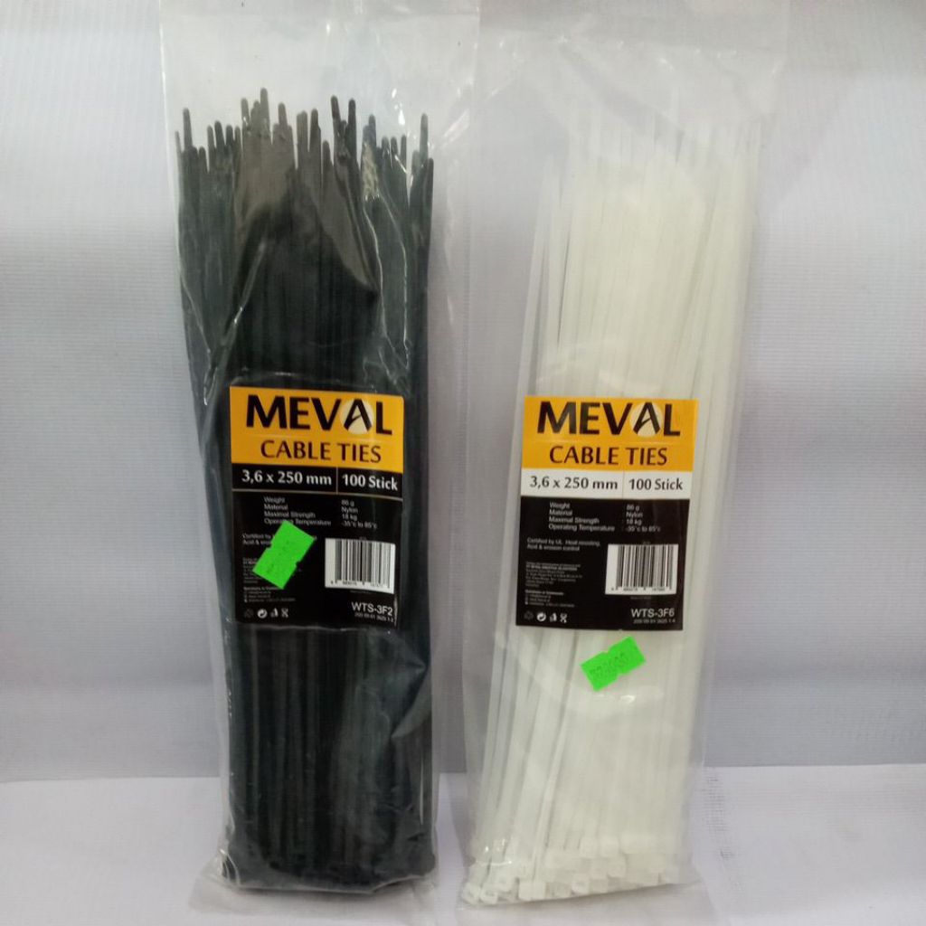

Kabel Ties 2.5x100mm isi 100pcs Nylon Cable Ties 3.6x 250 mm Insulok pcs