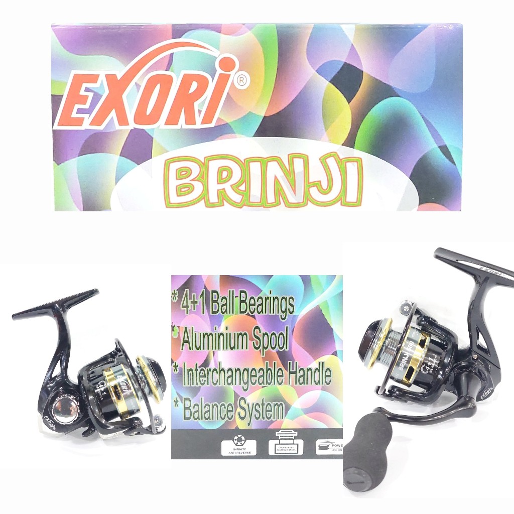 Reel EXORI Brinji 500 800 | Reel Murah Berkualitas EXORI 4+1 Ball Bearing