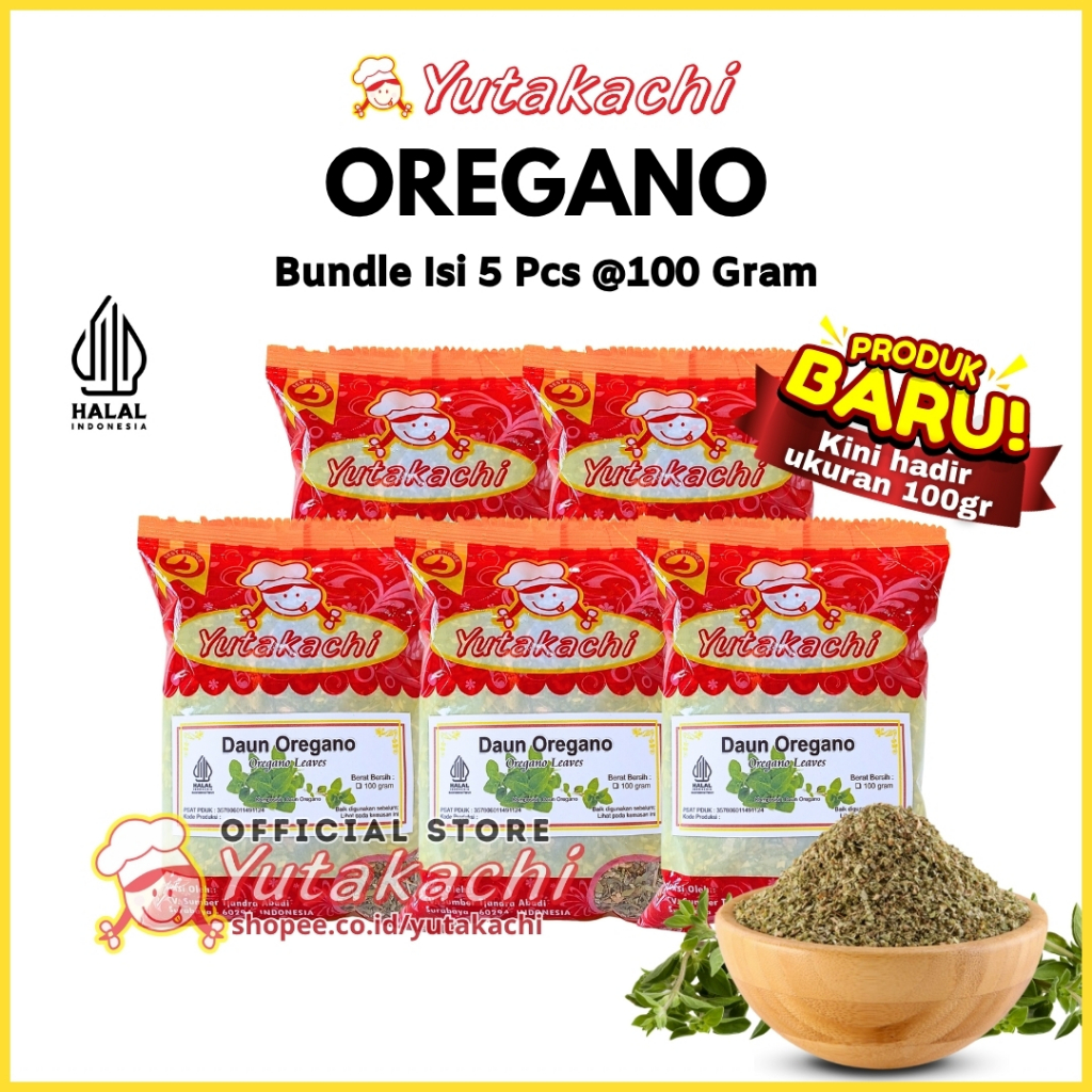 

[BUNDLE] Oregano Grade A (100gr x 5 pcs) Yutakachi / Oregano Turkey Flake / Herbs Daun Herbal